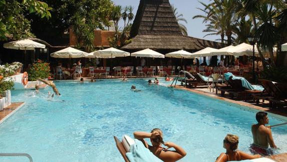 Piscina en un club privado.