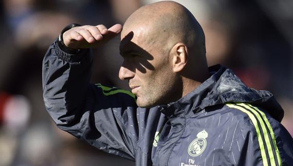 Zidane, durante un entrenamiento. 