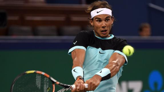 Rafael Nadal, durante un partido en el Masters de Shanghái. 