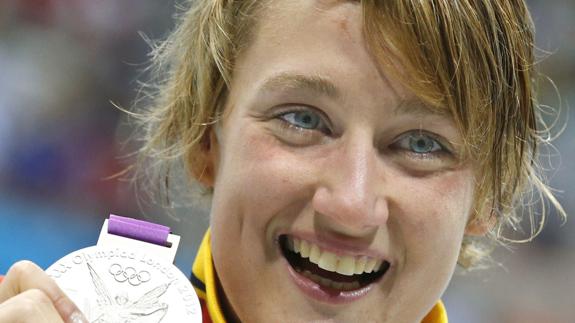 Mireia Belmonte logró la primera medalla española en Londres 2012. 