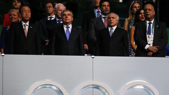 Palco de autoridades en el estadio de Maracaná.