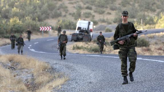 Soldados del Ejército turco.