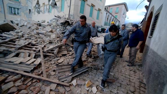 Imagen de la localidad de Amatrice. 