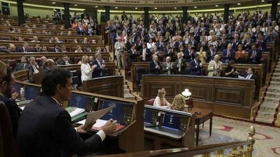 El Congreso de los Diputados, esta mañana.