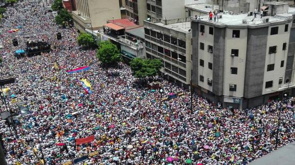 Las calles de Caracas.