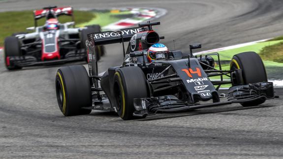 Fernando Alonso, durante el GP de Italia. 