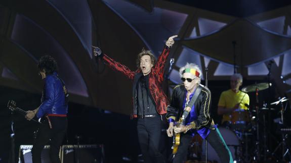 The Rolling Stones, en un concierto en Madrid.