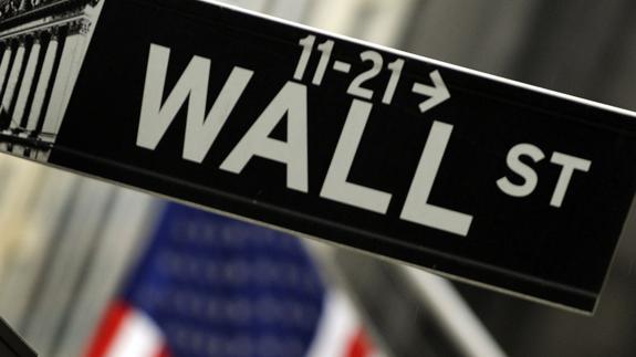 Cartel de Wall Street en Nueva York.