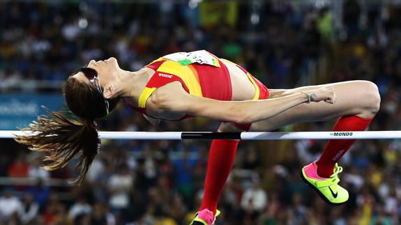 Ruth Beitia, en la prueba de Río en la que conquistó el oro. 