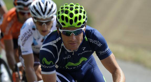 Iván Gutiérrez, en su etapa en el equipo Movistar. 