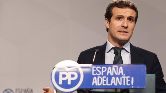 El vicesecretario de Comunicación del PP, Pablo Casado.