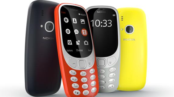 El nuevo Nokia 3310 se vendrerá en cuatro colores.