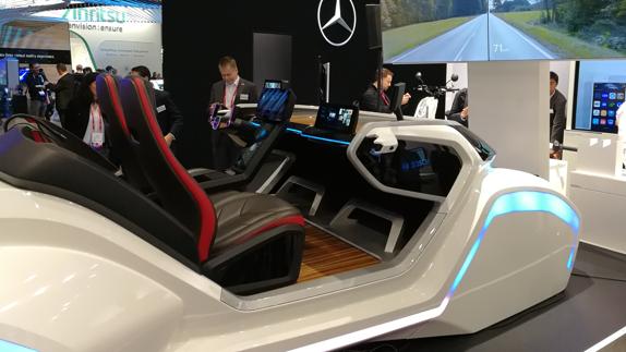 El 'concept car' de Bosch en su stand del MWC.