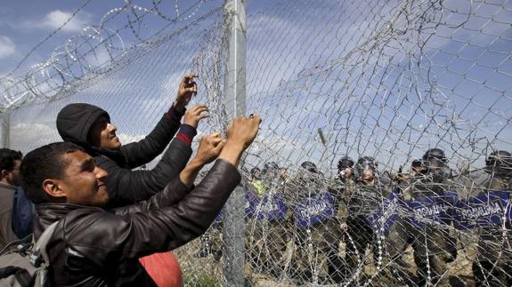 Campo de refugiados en Idomeni.