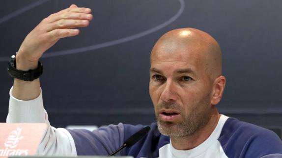 Zidane, en rueda de prensa. 