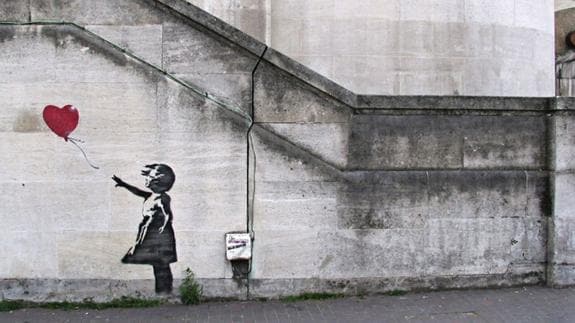 'Niña con el globo', mural icónico de Banksy.