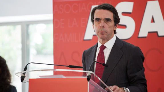 Aznar, durante su conferencia. 