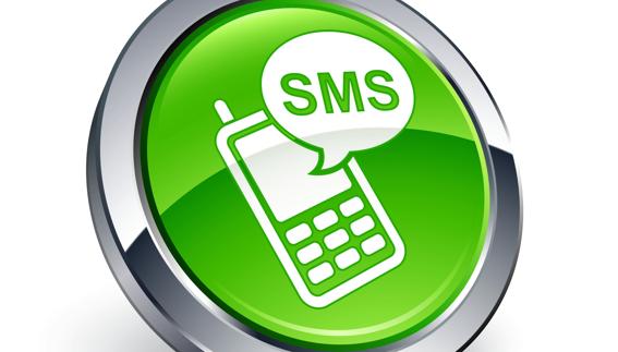 Botón con icono de sms. 