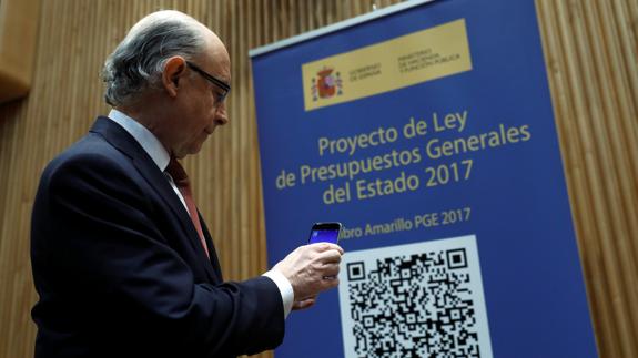 Cristóbal Montoro, durante la presentación de los Presupuestos.