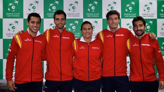 El equipo español de Copa Davis. 