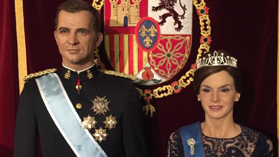 Imagen del Museo de Cera de Madrid de los Reyes Felipe y Letizia.