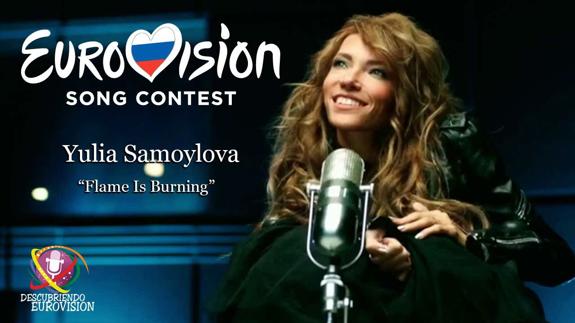 Yulia Samoylova, representante rusa en Eurovisión.