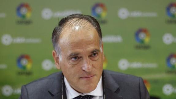 El presidente de LaLiga, Javier Tebas. 