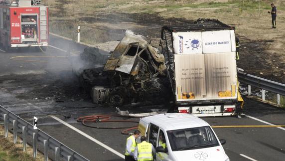 Accidente en la N-1 a la altura del kilómetro 269.