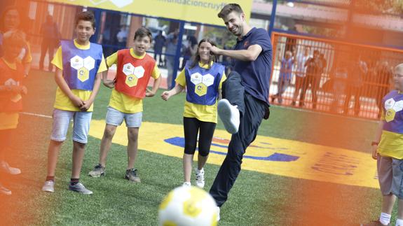 Gerard Piqué, en una acto de la Fundación Cruyff. 