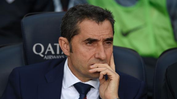 Ernesto Valverde, en un partido ante el Barcelona. 