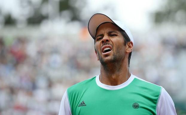 Verdasco, con gesto contrariado. 