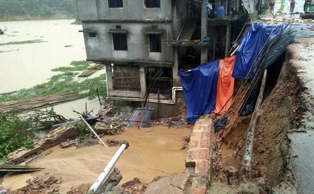 Zona afectada en el sur de Bangladés.