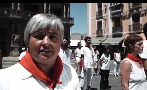 Imagen del vídeo contra los delitos sexuales en Pamplona.