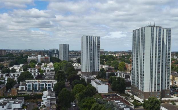 Bloques de edificios en el norte de Londres.