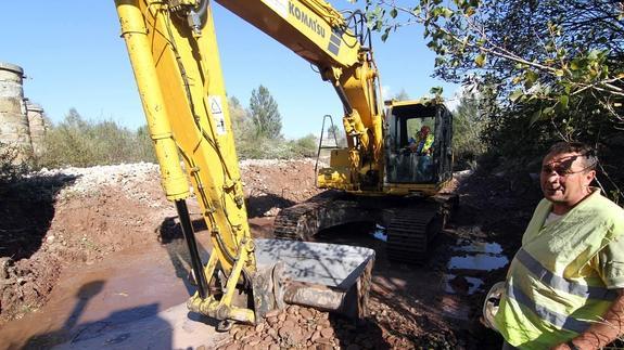 Obras en el cauce del Hijar