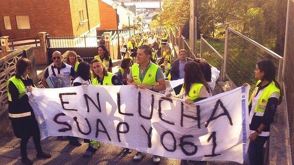 Manifestación de los miembros de los servicios de Urgencias el pasado viernes.
