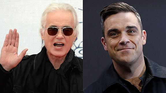 Jimmy Page y Robbie Williams.