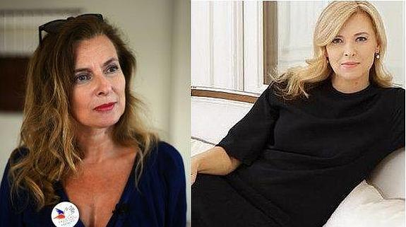 Valérie Trierweiler, antes y después de su transformación. A la derecha, en el reportaje de ‘Fortune’ . 