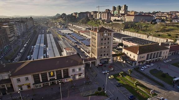Vista de la zona ferroviaria de la calle Castilla.