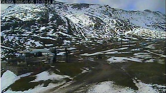 Así estaba Calgosa, al mediodía..