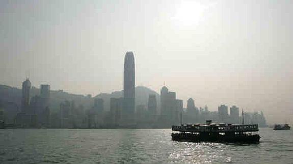 Polución sobre Hong Kong