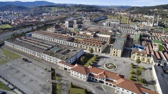 Vista aérea de los terrenos de Sniace