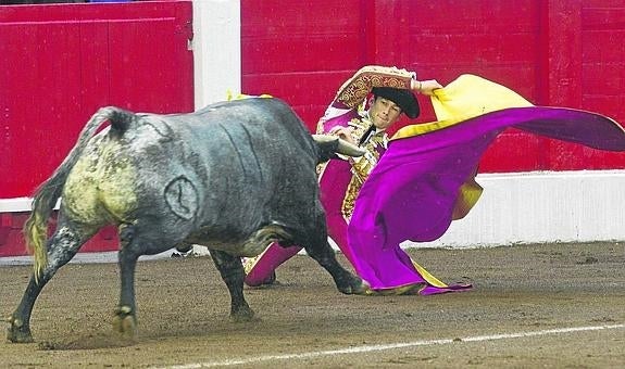 José Garrido en un lance de la Feria de Santiago.