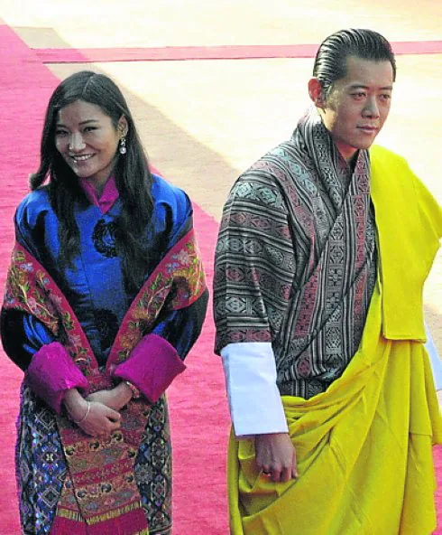 Los jóvenes reyes de Bután.