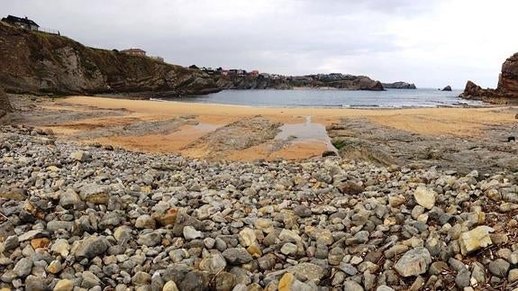 Vista de la playa de Portío.