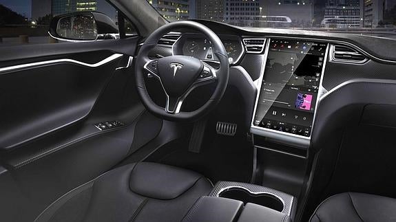 Pantalla digital del último modelo de Tesla.