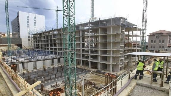 Imagen de archivo del hospital en obras