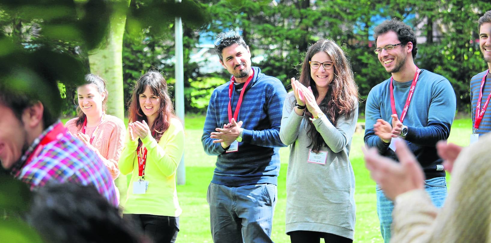 Una de las primeras actividades de los talleres al aire libre, celebrada ayer en el campus de Las Lamas. 