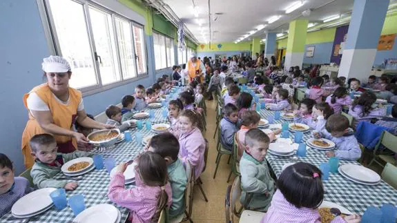 Comedor escolar de un colegio de Cayón.