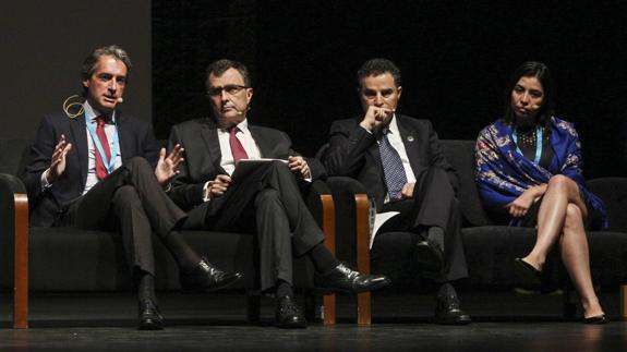 Íñigo de la Serna, José Francisco Ballesta, Aníbal Gaviria y Daniela Chacón.